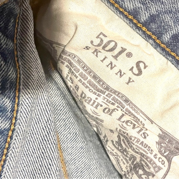 Levis 501 skinny high rise ankle jeans - Picture 3 of 7